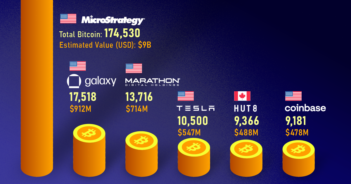 Corporate Bitcoin Holdings Comparison